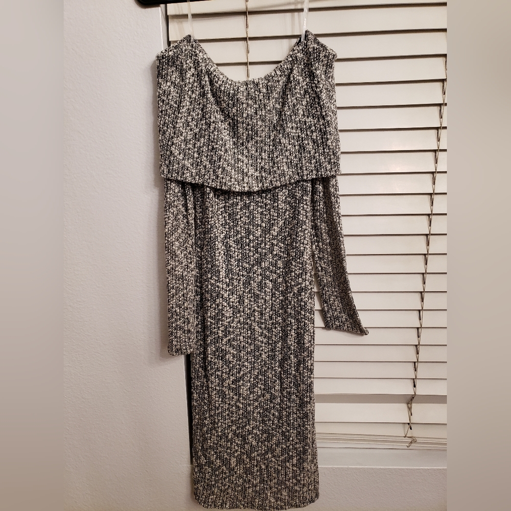 NEW Off the shoulder SWEATER Midi dress